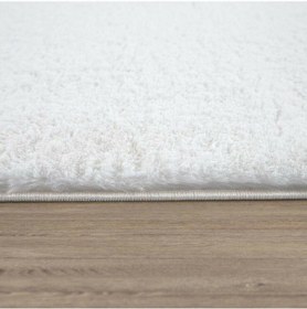 Resim Sarar Beyaz Banyo Salon Mutfak Çocuk Odası Tavşan Tüyü Peluş Halı 
