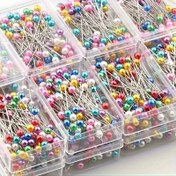 Resim Dikiş, DIY El Sanatları, İğne Konumlandırma ve Sabitleme, Moda Tasarım Aksesuarları için 100 Adet Çok Renkli Pearlescent Düz İğneler 