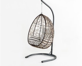 Resim Deco Bahçe Salıncağı - Krem Rattan 