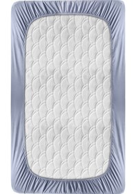 Resim Penye Lastikli Çarşaf, Tek Kişilik ,açık Gri, %100 Pamuk Örme Kumaş, 130 Gr/m² Açık Gri 