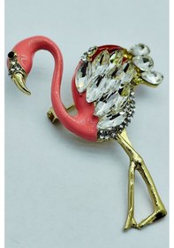 Resim Zarif Flamingo Broş Çok Renkli 