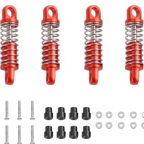 Resim Spibicyy 4 Adet Alaşım Amortisör Amortisör Yağ Dolu Tip Rc Hobi Model Araba Için 1/28 Wltoys K969 K989 P929 Drift Ralli, Kırmızı (Yurt Dışından) 