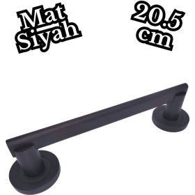 Resim Mat Siyah Çekme Kol, 20.5 Cm, Sürgülü Kapı Kolu 