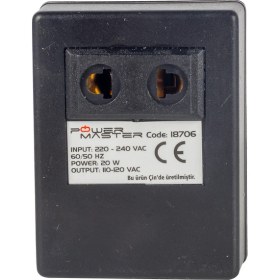 Resim Powermaster PM-18706 220V-110V 20VA Ac/ac Dönüştürücü Transformatör 