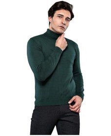 Resim Balıkçı Yaka Yeşil Triko Wessi 001 