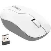 Resim NETWORK ART Everest Smw-973 Usb Beyaz-Gri 2.4Ghz 1200Dpı Kablosuz Optik Mouse 5 Metre Menzilli 