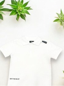 Resim Carinos Erkek Çocuk Basic Yaka Detaylı T-shirt-14557 Beyaz 