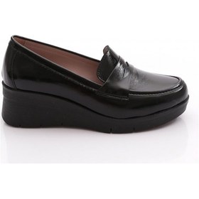 Resim Dgn 1042 Kadin Loafer Ayakkabi Siyah 