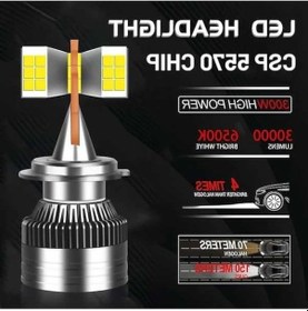 Resim Flybuy 12v 24v 36v H7 H4 H1 Led Far Lambaları Canbus Hiçbir Hataları 5570 Csp Hb3 9005 Optik Adaptör 12 