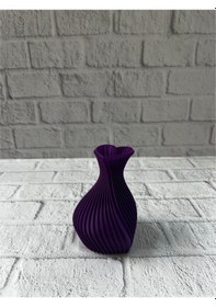 Resim Kalpli Vazo Mor Çok Renkli 