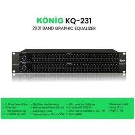 Resim König KQ-231 ses sinyallerini 31 ayrı frekans bandında çift kanallı bir grafik ekolayzır 