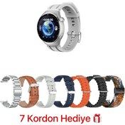 Resim QÜMÜŞ Watch 4 Pro Suit Yuvarlak Ekranlı 7 Kordonlu Akıllı Saat Samsung Galaxy A23 Uyumlu 