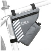 Resim Tenfowee Bisiklet Üçgen Çantası Su Şişesi Çantasıyla - Gri - Dayanıklı Poliester - Araçlar Telefon İçin - Kolay Kurulum Gri 