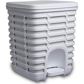 Resim Primanova Palm Pedallı Çöp Kovası Beyaz 