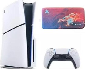 Resim Playstation 5 Slim 1 TB Standart Edition Oyun Konsolu+ Sony Playstation 5 Taşıma Çantası Kırmızı Desenli 