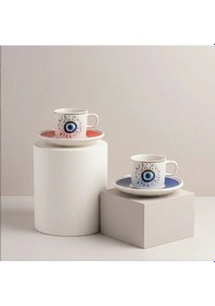 Resim Güral Porselen Mental 4 Parça Çay Fincan Takımı 6705 Beyaz 