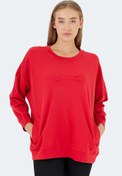 Resim VIKENTI SW Oversize Kadın Sweatshirt Kırmızı 