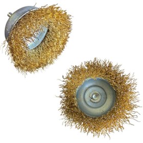 Resim Sgs Pimli Çelik Tel Fırça - Saçaklı Çanak - 65 mm. - 1 Adet 