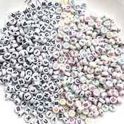 Resim 200-1000 Adet Çeşitli Harf Boncuk Seti, Takı Yapımı İçin 4x7mm Plastik Boncuklar, Kendin Yap Bilezikler, Kolyeler, Küçük İşletme Malzemeleri, El Sanatları Aksesuarları İçin Dekoratif Boncuklar 