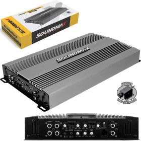 Resim EGB Elektronik Soundmax SX-PW5500.5 Oto Anfi Stereo 5500 Watt 5 Kanal Bass Kontrol 