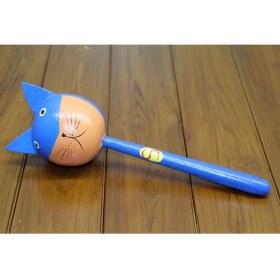 Resim Marsilyan Ahşap Kedili Marakas Tekli Polos:27 