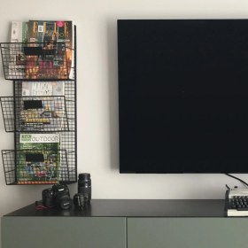 Resim Wess Dizayn Metal Duvar Rafı Dergilik, Kitaplık 3 Gözlü Evrak Rafı WD-233 