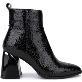 Resim Tamer Tanca Kadın Hakiki Deri Siyah Topuklu Bot 1081 003 Bn Bot Sk25-26 Sıyah Bnck Siyah 