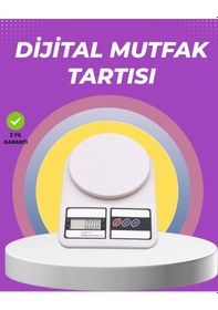 Resim Beyaz Plastik Dijital Mutfak Tartısı - 24x16.8x1.5cm 