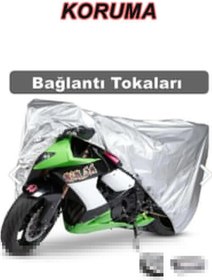 Resim Aprilia Sl 750 Shiver Uyumlu Arka Çanta Miflonlu Premium 4 Mevsim Koruyan Motosiklet Brandası 