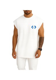 Resim Bahriyeli Collection Oversize I Love Programming Cep Baskılı Atlet Beyaz 