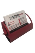 Resim STAND MARKET Kartvizitlik Metal Kırmızı 