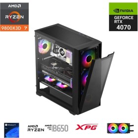 Resim Eternal Power Ryzen 7 9800X3D 64GB Ddr5 1tb M.2 Rtx 4070 B650 750W 240M 