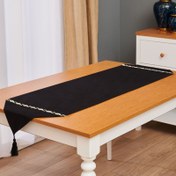 Resim Nuvomon Kumaş Runner - Siyah - 40x140 cm 