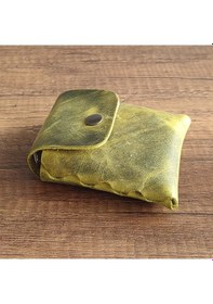 Resim Sumerian Leather Craft Deri Sigara Kılıfı Limon Yeşili 2 