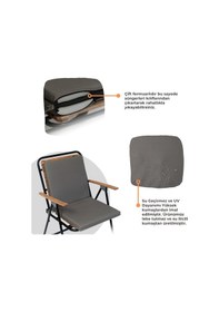 Resim Xpermate Arkalıklı Fermuarlı 40 x 40 CM Sırtlıklı Sandalye Minderi Gri 