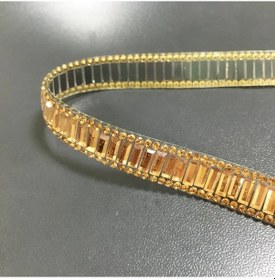 Resim Cloud011 15.75 İnç Kristal Sarı Tek Sıra Cam Delme Şeridi Kendinden Yapışkanlı Dıy Dekor 