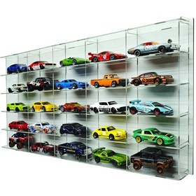 Resim Şeffaf Pleksi Hobi Araba Rafı 25 Araçlık 