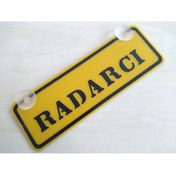 Resim DNZSM Sarı Dekor Plaka - Radarcı (22X7,5CM) Vantuzlu Pleksi, Dekor Levha, Sarı Plaka 