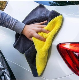 Resim Oto Kurulama Bezi Araç Bez Ve Sünger Mikrofiber Temizleme Yıkama Cam Araba Kurulama Havlusu 