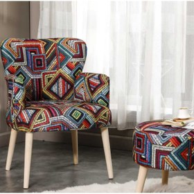 Resim BERFUR HOME Çay Seti Berjer Puf Oturma Grubu - Etnik Desen 