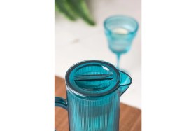 Resim Molvea Akrilik Barok 1,5 Lt Aquamarin Sürahi (Buzdolabı Kapak Rafına Sığar) 