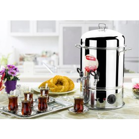 Resim Çakır Çelik 140 Bardak Endüstriyel Çay Otomatı (Metal Musluklu) 