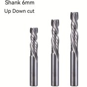Resim 2 adet 6mm Shank Up & Down Cut Spiral Karbür Matkap Uçları - Yüksek Hız CNC Frezeleme, Ahşap İşleme, Metal İşleme - Dayanıklı Sertleştirilmiş Çelik, Hassas Kesme Kenarları, CNC Frezeleme Matkap Uçları, Ahşap İşleme Araçları, Hassas Araçlama, Metal İşleme Araçları, Sağlam Araç Tasarımı, Araç Yapıcılar 