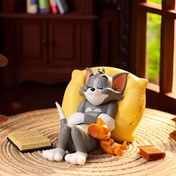 Resim WB Tom & Jerry Uyku Pozu Araç Dekoru - Sevimli Karakter PVC Gösterge Paneli Figürü, Elektriksiz Araç İçi Aksesuarı, Ofis ve Parti İçin Koleksiyonluk Hediye, Aile ve Arkadaşlar İçin 