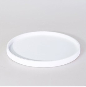 Resim Victoria Yuvarlak Tepsi Beyaz 