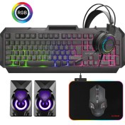 Resim Xaser XS-KJJ485 Q Klavye+Kulaklık+Mouse+Rgb Mousepad+Hoparlör Rainbow Aydınlatmalı Oyuncu Seti 