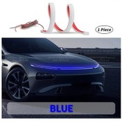 Resim Xinfok Led Araba Kaput Işıkları Şerit Evrensel Oto Dekoratif Atmosfer Lambaları Blue 200cm 78 İnch 1 Piece Set 