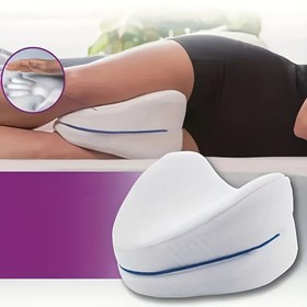 Resim 1 adet Bellek köpük Bacak Yastığı Uyku Ortopedik Sırt Kalça Vücut Eklem Rahatlatıcı Uyluk Bacak Ped Yastık 