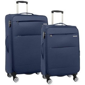 Resim Louisiana Polo 2'li Valiz Seti Büyük Ve Orta Boy Lüx Kumaş Valiz Lacivert 2082 Lacivert 