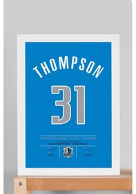 Resim Klay Thompson Forma Çerçeveli Tablo - Nba Dallas Mavericks Jersey 
